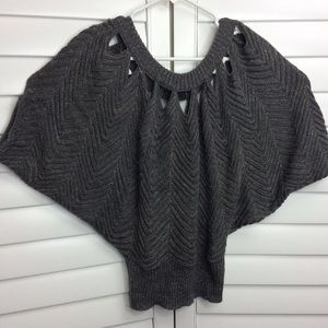 🚫Sold🚫Gray Metallic Shimmer Short Sleeve Dolman